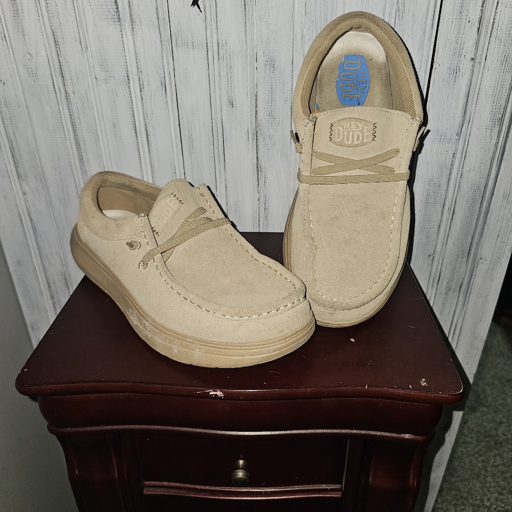Hey Dude Women Beige Slip-On Loafers